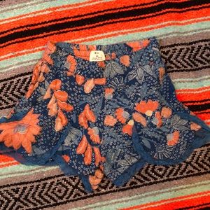 Urban outfitters floral lace detail shorts